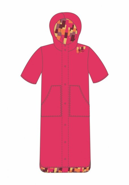 Dlouhá vesta prošívaná - Podzim - Růžová - Varianta: Bez kapuce, Velikost: XL