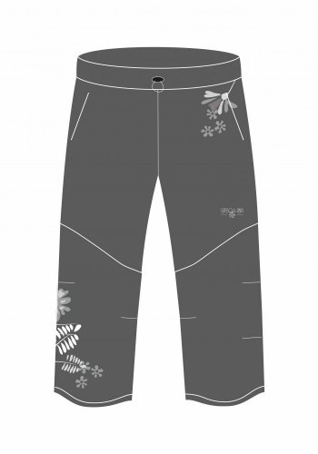 Multifunkční kalhoty 3/4 - Zimní květy