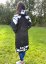 Dlouhá vesta prošívaná - Krajina v kostce - Varianta: S kapucí, Velikost: M