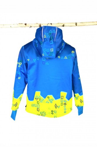 Softshell Jacket Squares and Wheels - Blue - Size: L