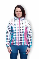 Bunda Prošívaná Puntíky - Tyrkys
