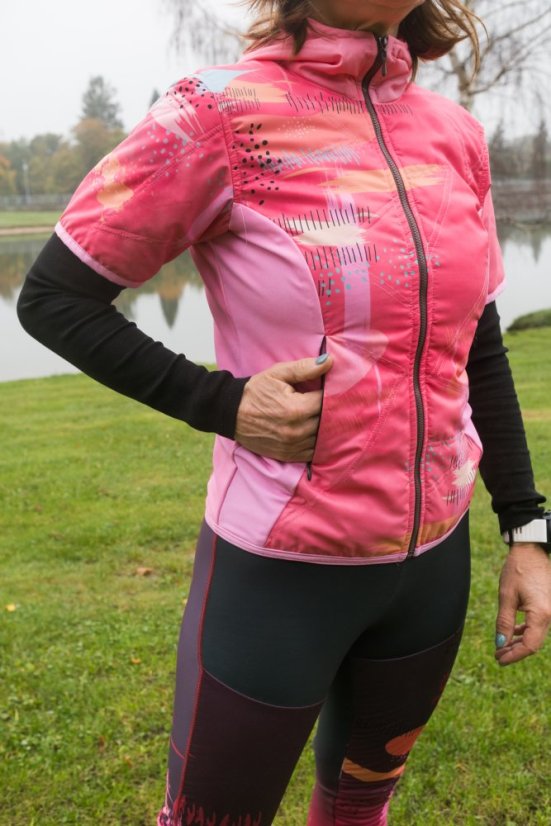 Quilted vest - Clouds Pink