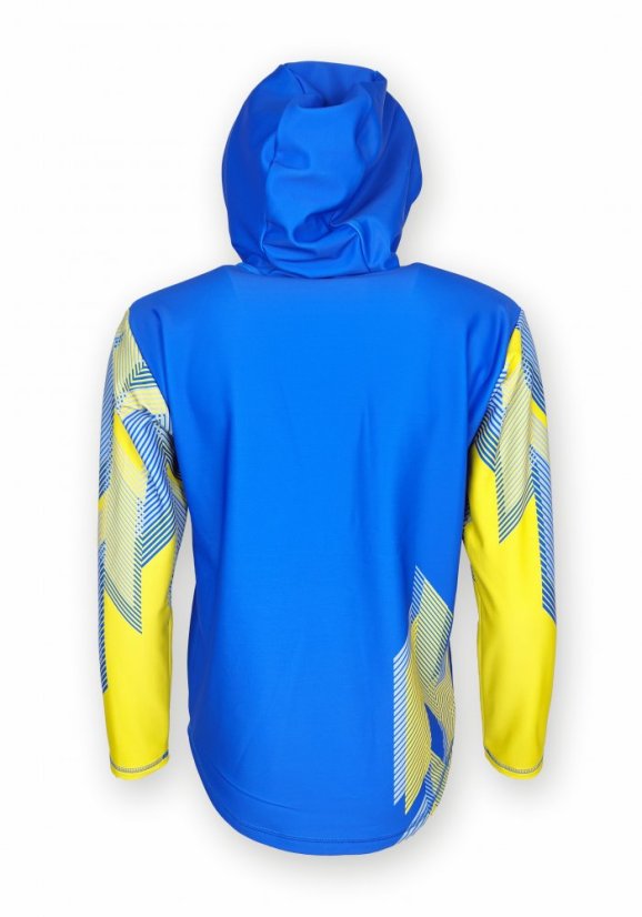 Mikina - Rovnoběžky - modro žlutá