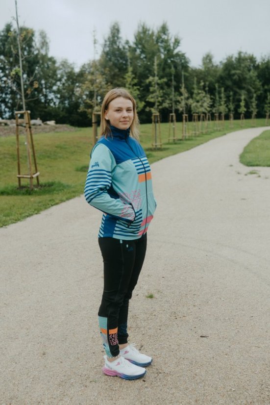 Bunda kombi - Proužky - Velikost: L