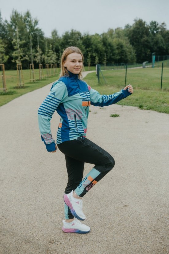 Bunda kombi - Proužky - Velikost: L