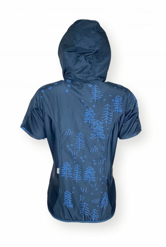 Vesta prošívaná - Kreslené hory - Varianta: S kapucí, Velikost: 116 - 122