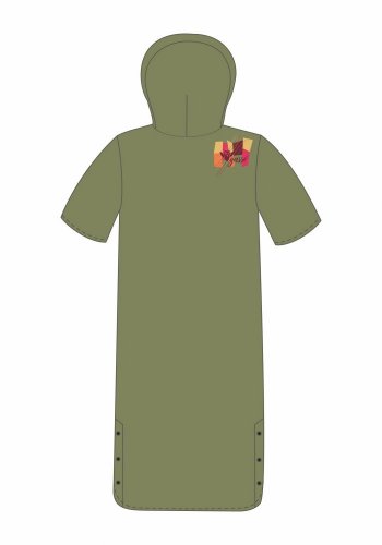 Dlouhá vesta prošívaná - Podzim - Zelená - Varianta: S kapucí, Velikost: M
