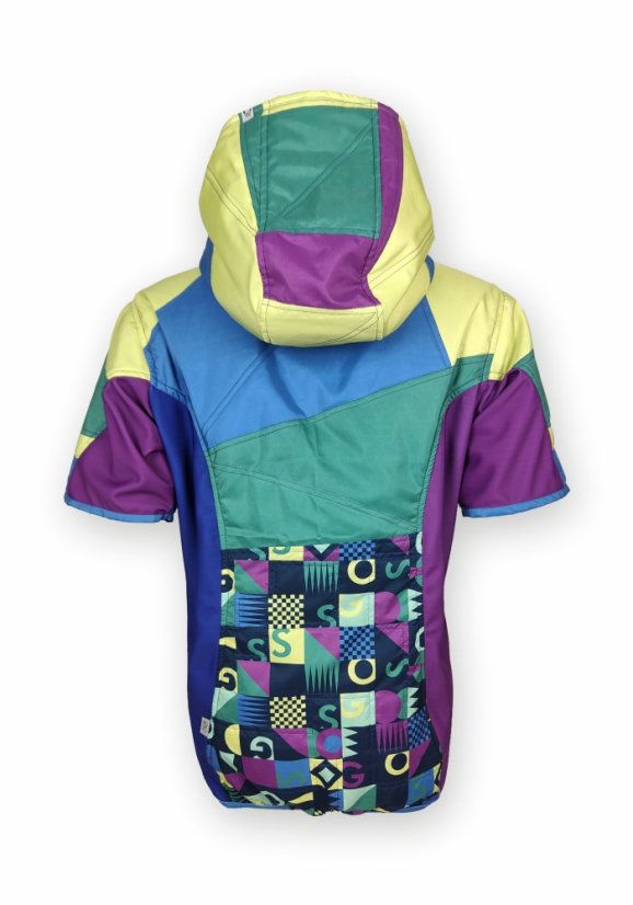 Vesta prošívaná - Písmenka - Varianta: S kapucí, Velikost: 128 - 134