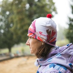 Čepice - Zimní květy