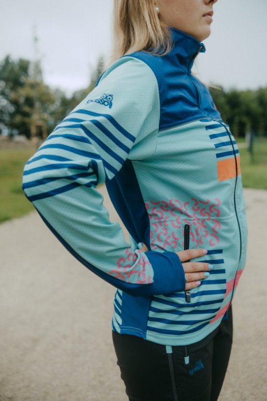 Bunda kombi - Proužky - Velikost: L