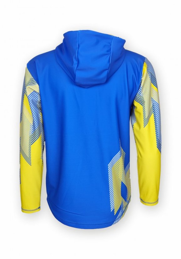 Mikina - Rovnoběžky - modro žlutá