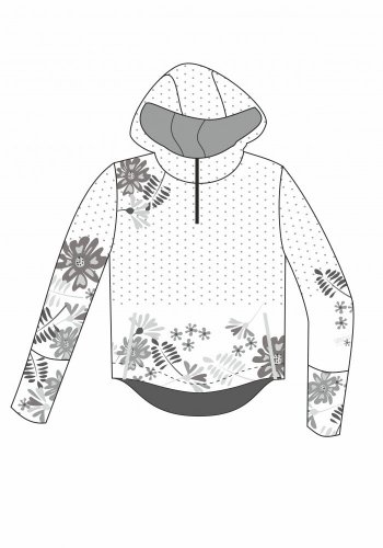 Mikina multifunkční - Zimní květy