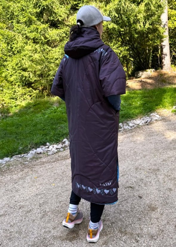 Dlouhá vesta prošívaná - Srdcovka - Varianta: Bez kapuce, Velikost: XL
