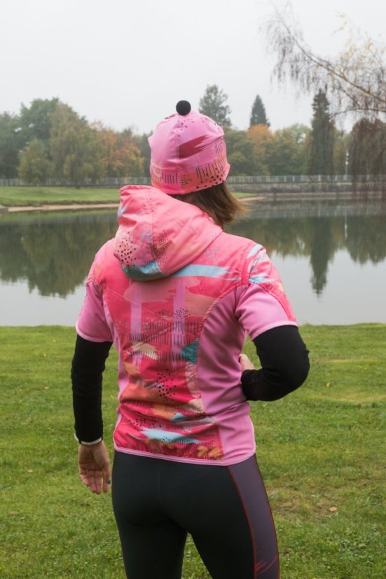 Quilted vest - Clouds Pink