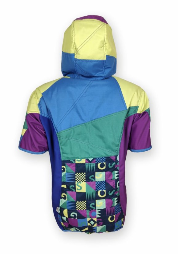 Vesta prošívaná - Písmenka - Varianta: S kapucí, Velikost: 128 - 134