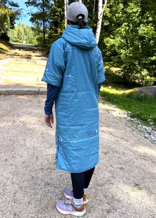 Dlouhá vesta prošívaná - Na Pohodu - Varianta: S kapucí, Velikost: XXL