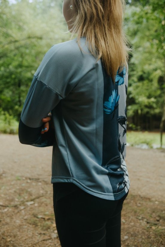 Triko dlouhý rukáv - Pomněnka - Varianta: Síťovina, Velikost: L