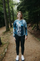 Triko dlouhý rukáv - Pomněnka