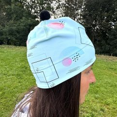 Sportovní čelenka - Geometrická (mentol)