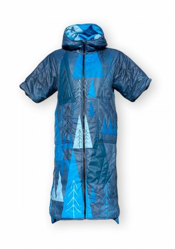 Dlouhá vesta prošívaná - Duch lesa - Varianta: S kapucí, Velikost: XL